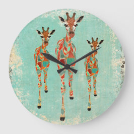 Azure- en Amber-Giraffe-klok Grote Klok
