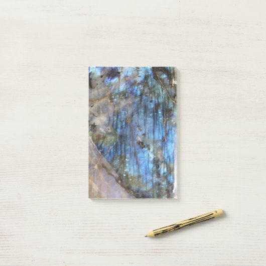 Azure en Iridescence Post-it® Notes (Op bureau)