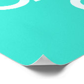 Azure en Turquoise Keep Calm en Carry On Poster (Hoek)