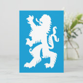 Azure en White Bavarian Lion Kaart (Staand voorkant)