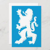 Azure en White Bavarian Lion Kaart (Voorkant / Achterkant)
