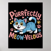 Azure Feline Meow-velousness Poster (Voorkant)