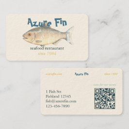 Azure Fin Classic Fish Restaurant QR-code Visitekaartje