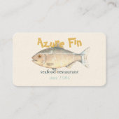 Azure Fin Classic Fish Restaurant QR-code Visitekaartje (Voorkant)