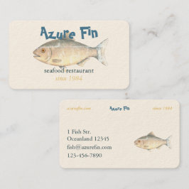Azure Fin Classic Fish Restaurant Visitekaartje