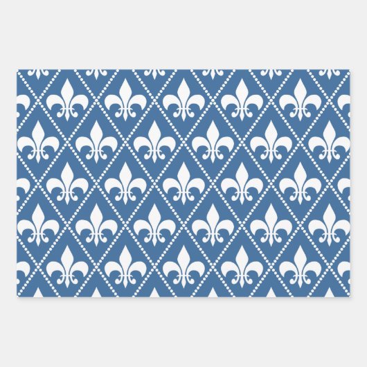 Azure Fleur de Lis Inpakpapier Vel (Voorkant)