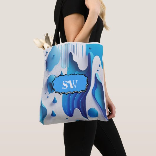 Azure Flow Monogrammed Carry-All Tote Tote Bag (Dichtbij)