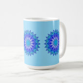 Azure Flower Mandala Mug Koffiemok (Voorkant rechts)