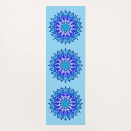 Azure Flower Mandala Yoga Mat (Achterkant)