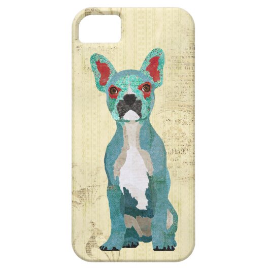Azure , Frans Bull Dog iPhone Case (Achterkant)