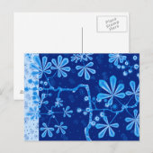 Azure Frost Flower Briefkaart (Voorkant / Achterkant)