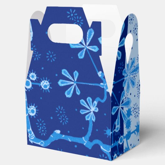 Azure Frost Flower Favor Box Bedankdoosjes (Geopend)