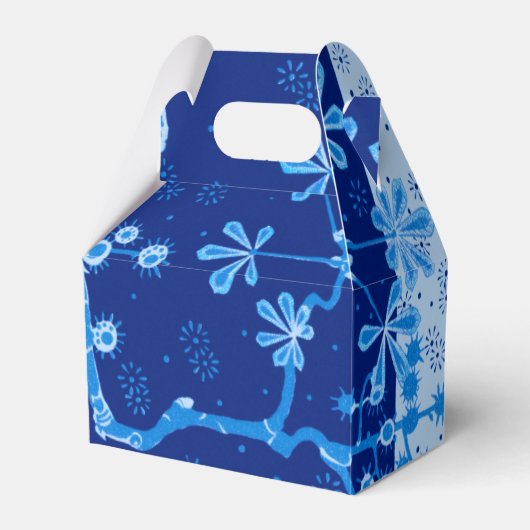 Azure Frost Flower Favor Box Bedankdoosjes (Voorkant Zijde)