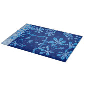 Azure Frost Flower Large Glass Cutting Board Snijplank (Hoek)