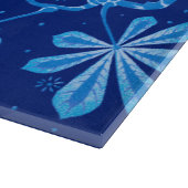 Azure Frost Flower Large Glass Cutting Board Snijplank (Hoek)