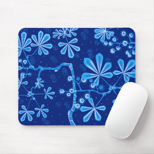 Azure Frost Flower Mousepad Muismat (Met muis)