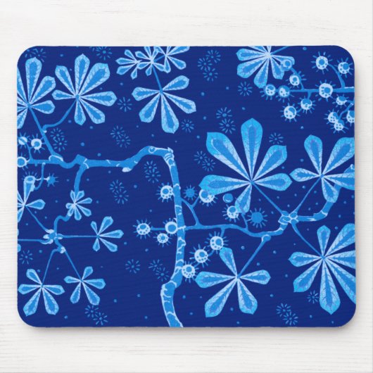 Azure Frost Flower Mousepad Muismat (Voorkant)