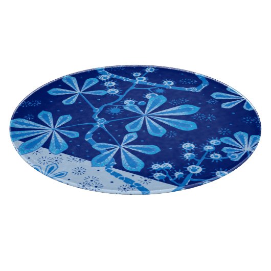 Azure Frost Round Glass Cutting Board Snijplank (Hoek)