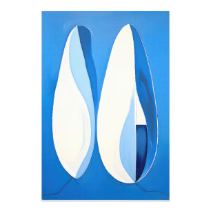 Azure Geometric Serenade Abstract Foto Afdruk