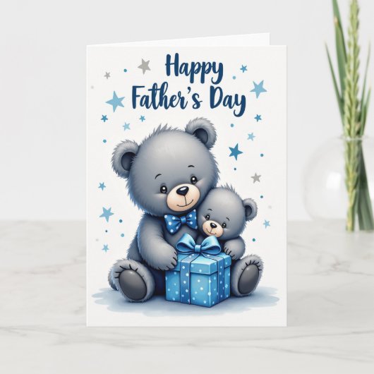 Azure Gift Vaderdag Knuffelkaart Kaart (Voorkant)