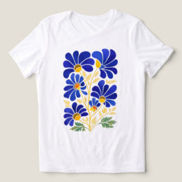 Azure Gold Dames Abstracte Bloemen T‑Shirt Tri-Blend Shirt
