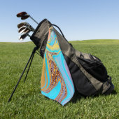 Azure Goud Stroom Golfhanddoek (Groen)