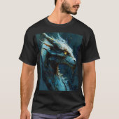 Azure Guardian: Fierce Dragon Art T-shirt (Voorkant)