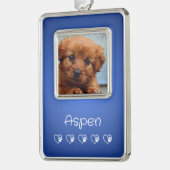 Azure huisdier foto ornament - Kerstcadeau (Links)