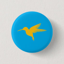 Azure Hummingbird Buttonnen – Sky-Inspired Ronde Button 3,2 Cm