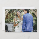 Azure & Ivory Floral Romance Wedding  Bedankkaart (Voorkant)