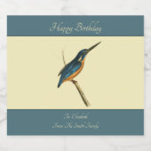 Azure Kingfisher II Sparkling Wijnetiket (Enkel label)