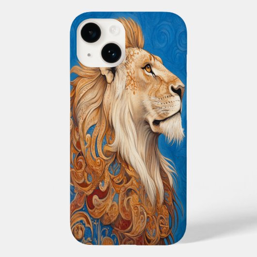 🦁 🔵 Azure Koning Case-Mate iPhone Case (Achterkant)
