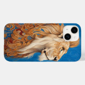 🦁 🔵 Azure Koning Case-Mate iPhone Case (Achterkant (horizontaal))