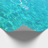 Azure-lagune in het Rode zee Cadeaupapier (Hoek)