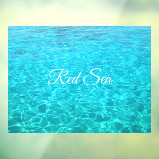 Azure-lagune in het Rode zee Raamsticker (Vel 3)