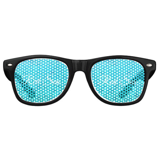 Azure-lagune in het Rode zee Retro Zonnebril (Voorkant)