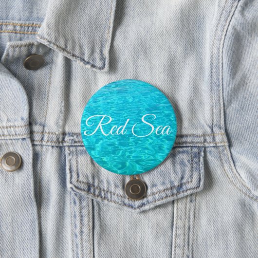 Azure-lagune in het Rode zee Ronde Button 7,6 Cm (In situ)