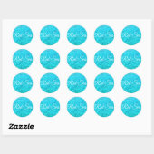 Azure-lagune in het Rode zee Ronde Sticker (Vel)