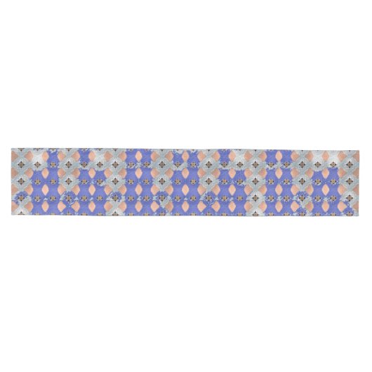 Azure Lattice Mosaic Geometric Pattern 1297 Medium Tafelloper (Horizontaal)