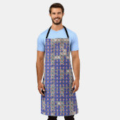 Azure Lattice Mosaic Geometric Pattern 1297 Schort (Gedragen)