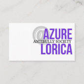 Azure Lorica Antibully Society Visitekaartje (Voorkant)