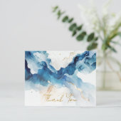 AZURE Marble Dreams Gala Bedankkaart (Staand voorkant)