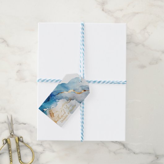 AZURE Marble Dreams Gala Cadeaulabel (Met Touw)