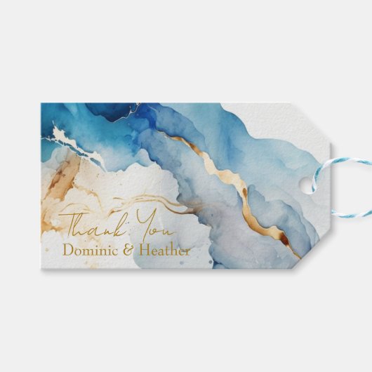 AZURE Marble Dreams Gala Cadeaulabel (Voorkant (Horizontaal))