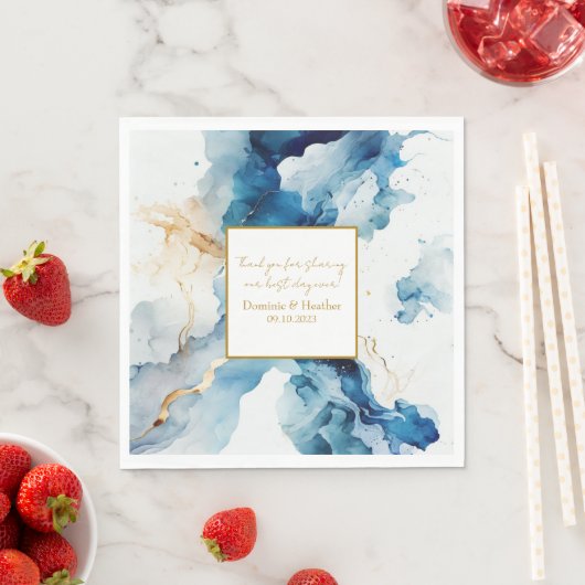 AZURE Marble Dreams Gala | Glitter Sla de datum op Servet (Insitu)