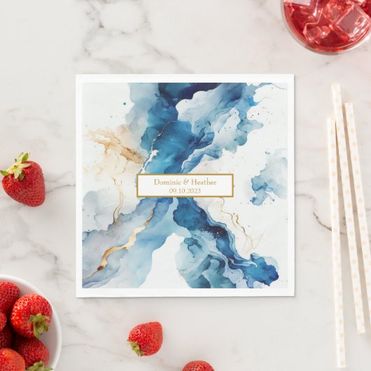 AZURE Marble Dreams Gala | Glitter Sla de datum op Servet (Insitu)