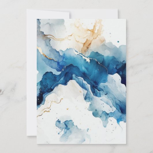 AZURE Marble Dreams Gala Kaart (Achterkant)