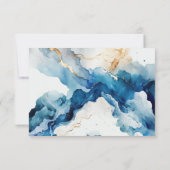 AZURE Marble Dreams Gala RSVP-kaart RSVP Kaartje (Achterkant)