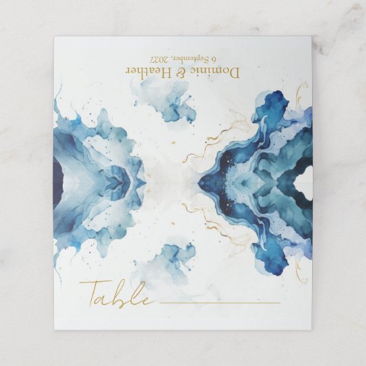 AZURE Marble Dreams Gala Table Plaatskaartje (Buitenkant ongevouwen)