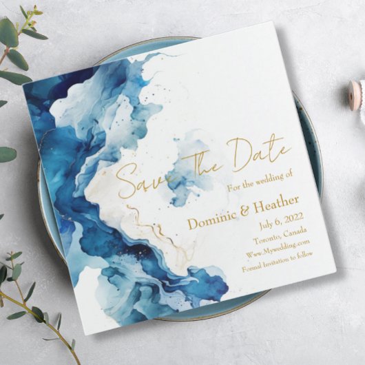 AZURE Marble Droomgala | Glitter Save The Date